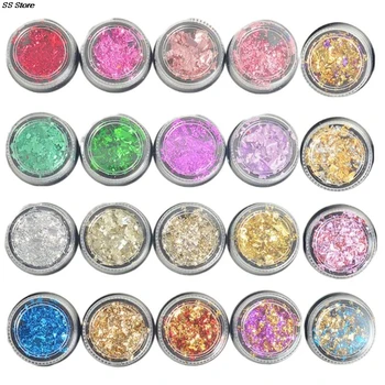 20 Colors Nail Art Color Glitter Paper Sheet Flake Irregular Foil Paillette Chip DIY Fingers Decoration Sticker
20 Colors Nail Art Color Glitter Paper Sheet Flake Irregular Foil Paillette Chip DIY Fingers Decoration Sticker