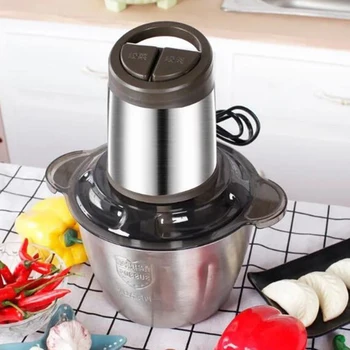 2 Speeds Stainless Steel Electric Chopper Meat Grinder Mincer Food Processor Slicer Vegetable Meat Grinder 250W 2L/3L
2 Speeds Stainless Steel Electric Chopper Meat Grinder Mincer Food Processor Slicer Vegetable Meat Grinder 250W 2L/3L