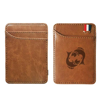 Personalized Laser Engraving Pisces Pu Leather Card Wallet Vintage Men Women Mini Purse Credit Card Holder Wallets 
Personalized Laser Engraving Pisces Pu Leather Card Wallet Vintage Men Women Mini Purse Credit Card Holder Wallets