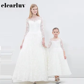 Parent Child Burgundy Prom Dresses DB146 O-Neck Long Sleeve Mother And Daughter Party Gown A-Line Floor-Length Vestido De Fiesta
Parent Child Burgundy Prom Dresses DB146 O-Neck Long Sleeve Mother And Daughter Party Gown A-Line Floor-Length Vestido De Fiesta