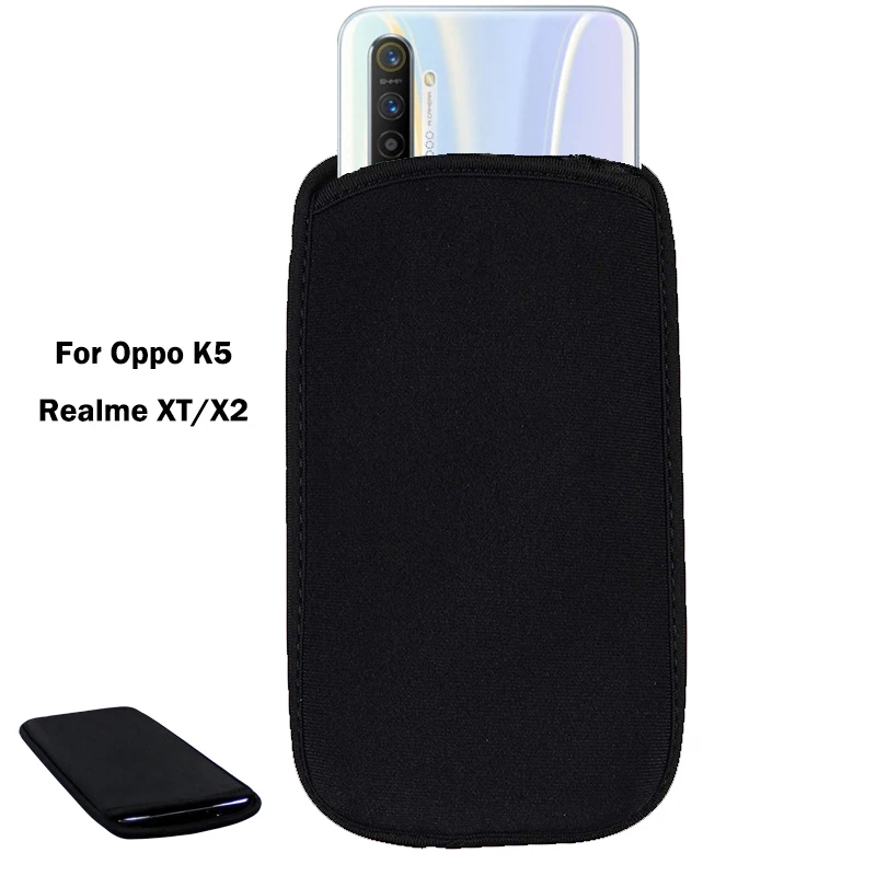 Мягкий и гибкий неопреновый защитный чехол для Oppo Realme XT/X2 черный K5 универсальные