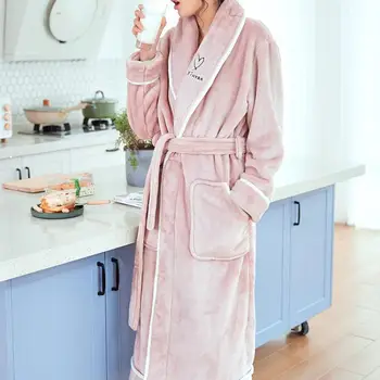 Flannel Couples Sleepwear Winter Warm Kimono Bathrobe Gown Casual Soft Nightwear Lapel Long Nightdress Home Wear Sexy Nightgown
Flannel Couples Sleepwear Winter Warm Kimono Bathrobe Gown Casual Soft Nightwear Lapel Long Nightdress Home Wear Sexy Nightgown