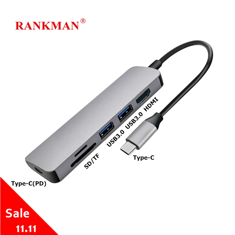 Rankman Type-C to HDMI 4K USB C SD TF Card Reader USB 3.0 Adapter for MacBook iPad Samsung S10 Dex Huawei P30 Dock TV Projector
Rankman Type-C to HDMI 4K USB C SD TF Card Reader USB 3.0 Adapter for MacBook iPad Samsung S10 Dex Huawei P30 Dock TV Projector