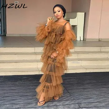 Cheap See Through Sexy Prom Dresses Scoop Tiered Tulle Illusion Long Sleeves Evening Dress Plus Size Robe de soiree
Cheap See Through Sexy Prom Dresses Scoop Tiered Tulle Illusion Long Sleeves Evening Dress Plus Size Robe de soiree