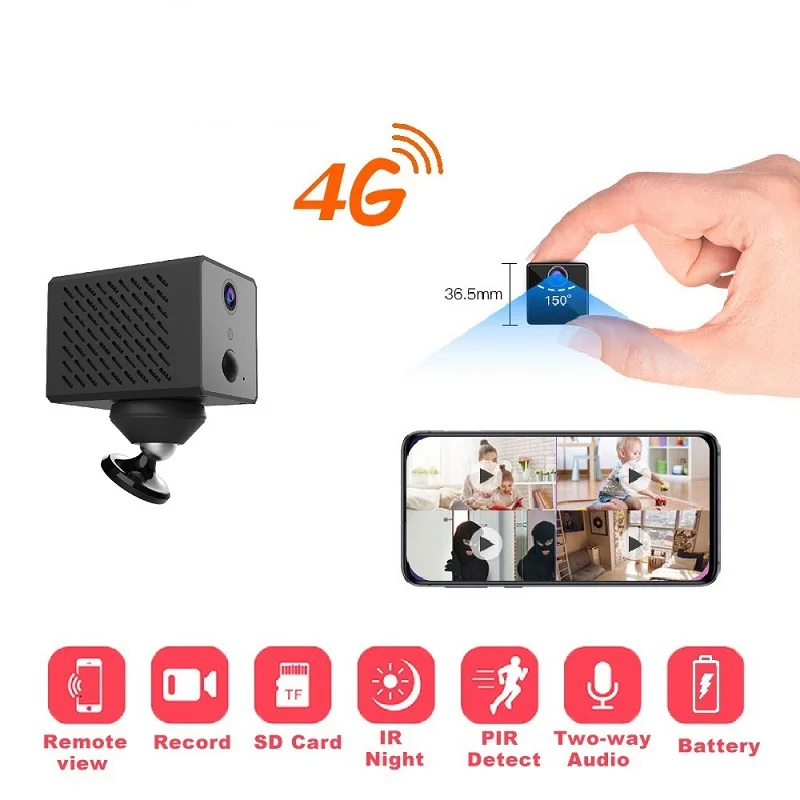1080P 4G Battery Mini Camera 4G IP Camera 2600mAh Battery Camera Wifi mini Camera IR Night Surveillance Security Camera EyeCloud
1080P 4G Battery Mini Camera 4G IP Camera 2600mAh Battery Camera Wifi mini Camera IR Night Surveillance Security Camera EyeCloud