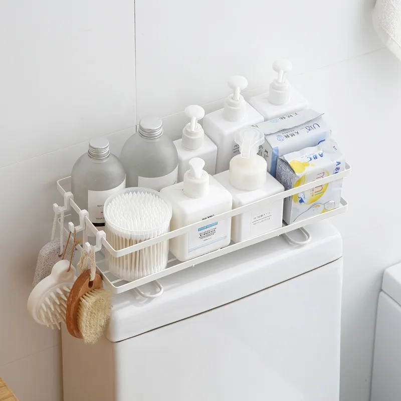 New Metal Over Toilet Organizer Shelf Bathroom Shampoo Shower Gel Storage Rack With Hooks Washroom WC Hollow Draining Racks
New Metal Over Toilet Organizer Shelf Bathroom Shampoo Shower Gel Storage Rack With Hooks Washroom WC Hollow Draining Racks