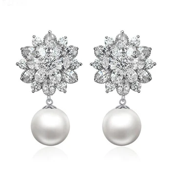 2019 Fashion Jewelry Earring for Women 925 Sterling Sliver Earring Crystal Snowflake Pearl Drop Earring Wedding Gift for Women
2019 Fashion Jewelry Earring for Women 925 Sterling Sliver Earring Crystal Snowflake Pearl Drop Earring Wedding Gift for Women