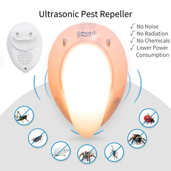 2 pcs Hot Ultrasonic Pest Repeller Mosquito Killer Electronic Repellent Anti Rodent Mice Cockroach Rat Spider Insect US/UK Plug
2 pcs Hot Ultrasonic Pest Repeller Mosquito Killer Electronic Repellent Anti Rodent Mice Cockroach Rat Spider Insect US/UK Plug