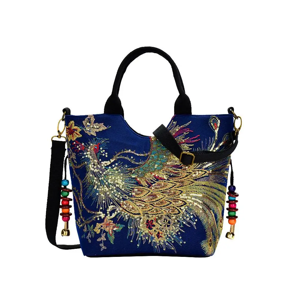 Ethic Style Embroidered Bag Retro Canvas Bag Peacock Pattern Embroidery Handbag Shoulder Bag Handbag Crossbody Bag
Ethic Style Embroidered Bag Retro Canvas Bag Peacock Pattern Embroidery Handbag Shoulder Bag Handbag Crossbody Bag