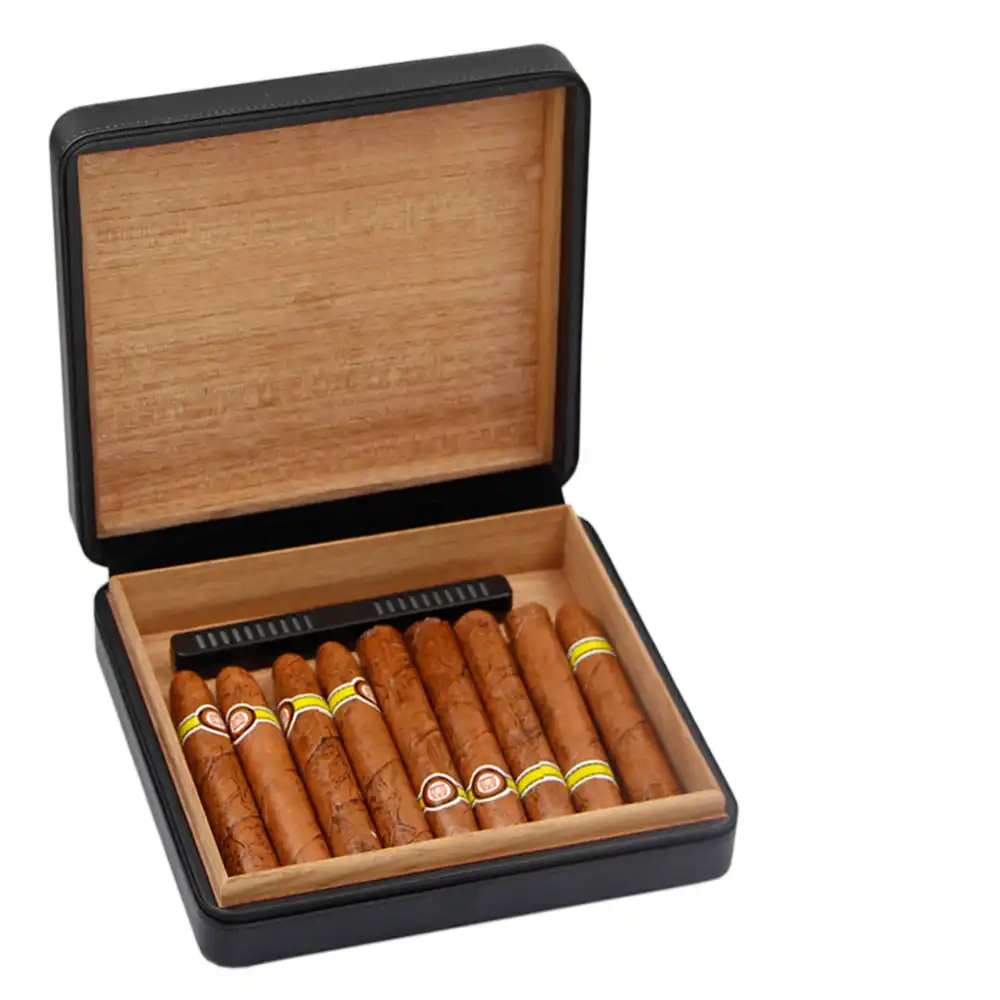carbon fiber double cigar tube mini portable cigar humidor box