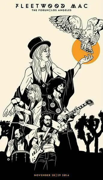 Металлический жестяной плакат Fleetwood Mac для концерта настенный | Дом и сад