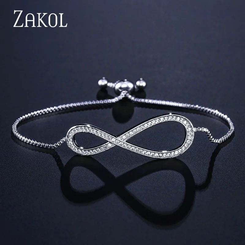 ZAKOL Trendy 8 Shape Barcelet Cubic Zircon Adjustable Link Bracelets & Bangle For Women Fashion Jewelry Gift FSBP2030
ZAKOL Trendy 8 Shape Barcelet Cubic Zircon Adjustable Link Bracelets & Bangle For Women Fashion Jewelry Gift FSBP2030