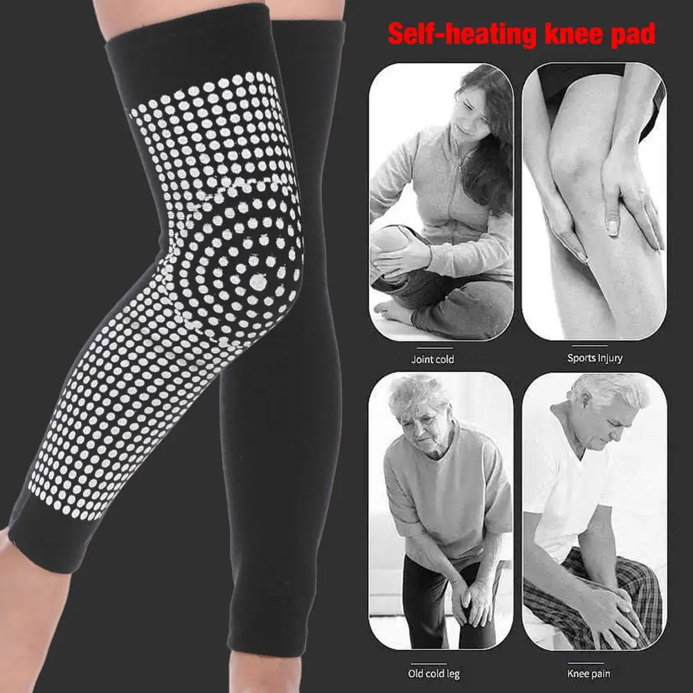 1 Pair Dot Matrix Self Heating Knee Pads Brace Sports Kneepad Tourmaline Knee Support