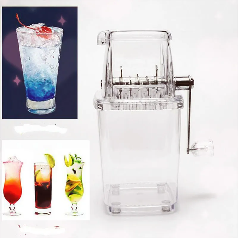 Transparent Manual Ice Crusher Hand Crank Operated Snow Cone Maker Machine 11x11x23cm Home Parties DIY Ice Cream Candy Frappe
Transparent Manual Ice Crusher Hand Crank Operated Snow Cone Maker Machine 11x11x23cm Home Parties DIY Ice Cream Candy Frappe