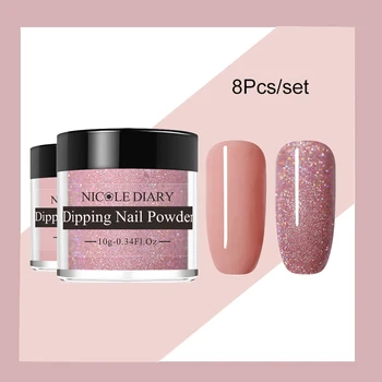 NICOLE DIARY 8pcs/set Dipping Nail Powder Sparkly Shinning Dip Nail Glitter Liquid Polish Chrome Dust Pigment Decoration 5/4pcs
NICOLE DIARY 8pcs/set Dipping Nail Powder Sparkly Shinning Dip Nail Glitter Liquid Polish Chrome Dust Pigment Decoration 5/4pcs