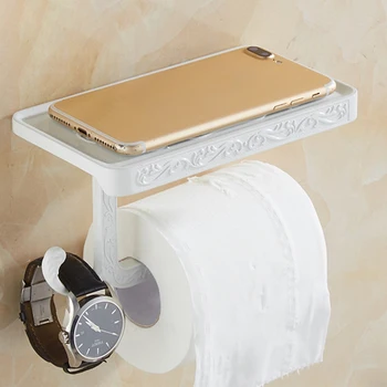 Bathroom Shelves Antique Carving Toilet Roll Paper Rack with Phone Shelf Wall Mounted Bathroom Paper Holder Hook Useful 
Bathroom Shelves Antique Carving Toilet Roll Paper Rack with Phone Shelf Wall Mounted Bathroom Paper Holder Hook Useful