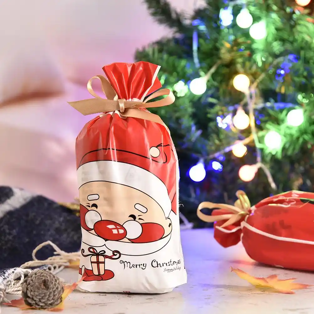 santa claus xmas tree packing bags for christmas new year gift