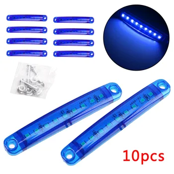 10pcs Super Bright 24V Blue Sealed 9-Led Side Marker Light Waterproof For Truck Trailer Lorry Waterproof IP67 For Buses/Trucks
10pcs Super Bright 24V Blue Sealed 9-Led Side Marker Light Waterproof For Truck Trailer Lorry Waterproof IP67 For Buses/Trucks