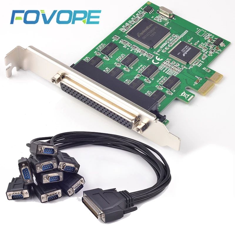 PCI e Serial DB9 RS232 Adapter PCI e to 8-port Serial DB9 RS-232 Adapter RS232 PCIe PCI-e Controller expansion Card with cable
PCI e Serial DB9 RS232 Adapter PCI e to 8-port Serial DB9 RS-232 Adapter RS232 PCIe PCI-e Controller expansion Card with cable
