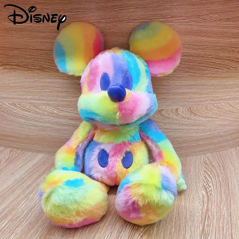 Disney мультфильм Радуга Микки Маус Стич креативная реальная дьявола Мягкая кукла