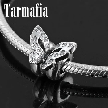 925 Sterling Silver Two pcs Beautiful Butterfly CZ Stopper Spacer Beads Fit Original European Charm Bracelet Fine Jewelry making
925 Sterling Silver Two pcs Beautiful Butterfly CZ Stopper Spacer Beads Fit Original European Charm Bracelet Fine Jewelry making