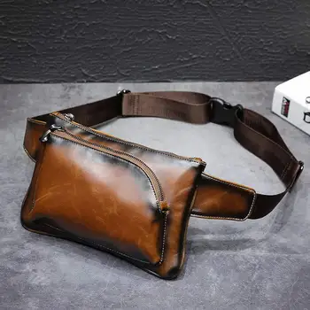 2019 Vintage PU Leather waist bag Men Oil Wax fanny pack male waterproof bum bag Retro man waist Purse Clutch pack Travel Bags
2019 Vintage PU Leather waist bag Men Oil Wax fanny pack male waterproof bum bag Retro man waist Purse Clutch pack Travel Bags