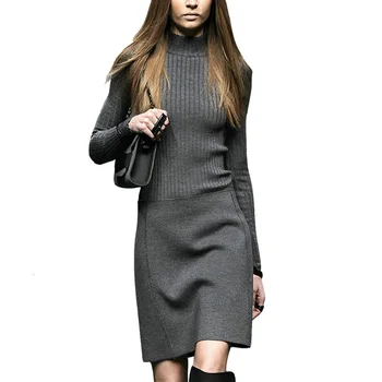 High Quality Knitting Dress Women 2019 Autumn Clothing New Long Sleeve Elegant Slim Solid Sweater Knitwear Dresses For Women 
High Quality Knitting Dress Women 2019 Autumn Clothing New Long Sleeve Elegant Slim Solid Sweater Knitwear Dresses For Women