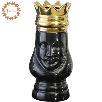 Creative King and Queen Vase White Black Decorative Astract Ceramic Vase without Flower Home Model Room Decoration Ornaments
Creative King and Queen Vase White Black Decorative Astract Ceramic Vase without Flower Home Model Room Decoration Ornaments