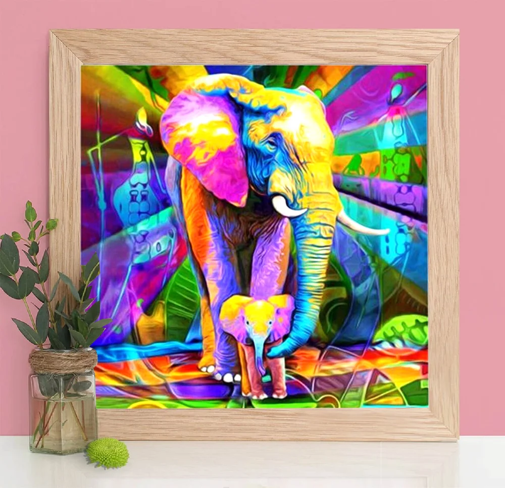5D Diy Diamond Mosaic Colored Elephant Diamond Painting Drawing Full Square Round Drill Diamond Embroidery Cross Stitch Decor
5D Diy Diamond Mosaic Colored Elephant Diamond Painting Drawing Full Square Round Drill Diamond Embroidery Cross Stitch Decor
