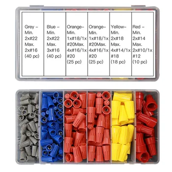 158pcs Mini Rotating Plastic Lighting Twisted On Screw Terminal Home Durable Electrical Wire Connector Cap Spring Inserted
158pcs Mini Rotating Plastic Lighting Twisted On Screw Terminal Home Durable Electrical Wire Connector Cap Spring Inserted