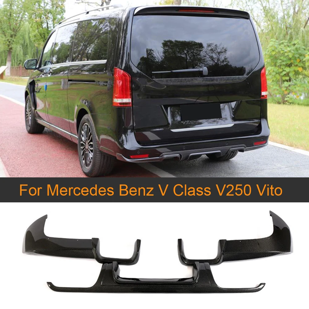 Для Mercedes Benz V Class V250 Vito углеродное волокно задний бампер диффузор спойлер Защитная