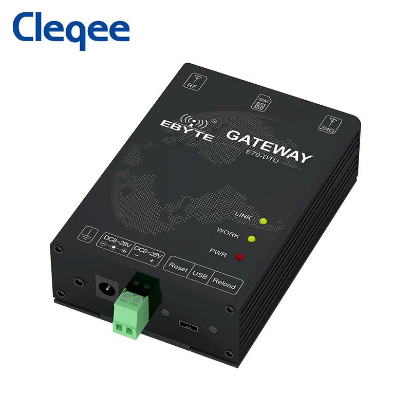 Cleqee-2 E70-DTU(433NW30-GPRS) GPRS Modem 6.5km wireless networking equipment 433MHz 30dbm Networking LoRa rf Module lOT Gateway
Cleqee-2 E70-DTU(433NW30-GPRS) GPRS Modem 6.5km wireless networking equipment 433MHz 30dbm Networking LoRa rf Module lOT Gateway