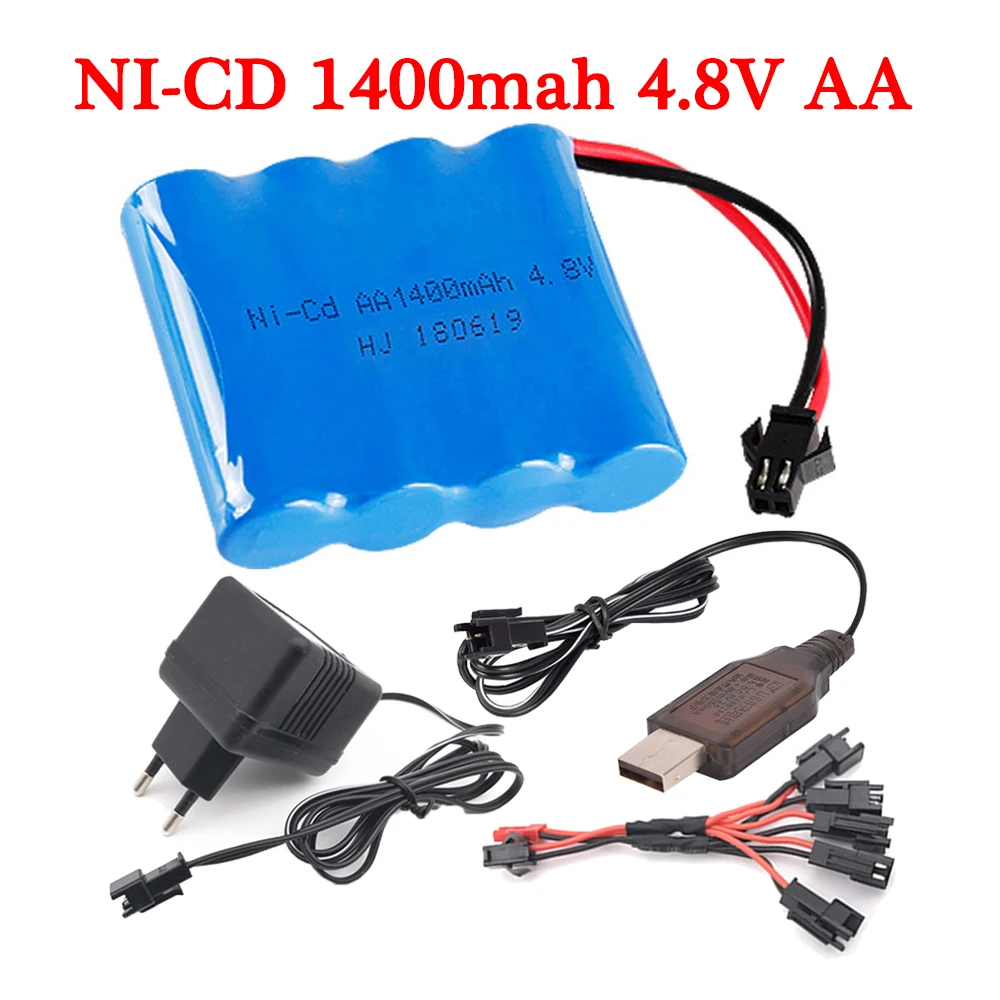 4.8v 1400mAh NI-CD Battery For Rc toys Cars Tanks Robots Boats Guns Electric toys Battery 4*AA 4.8v Battery Rechargeable Pack
4.8v 1400mAh NI-CD Battery For Rc toys Cars Tanks Robots Boats Guns Electric toys Battery 4*AA 4.8v Battery Rechargeable Pack