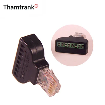 10pcs/lot 8P8C RJ45 Ethernet Male Plug to 8 Pin AV Screw Terminal Adapter Converter Block Plug for CCTV Camera
10pcs/lot 8P8C RJ45 Ethernet Male Plug to 8 Pin AV Screw Terminal Adapter Converter Block Plug for CCTV Camera