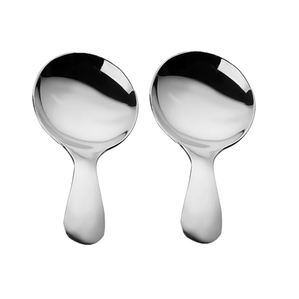 2x Mini Small Stainless Steel Cute Spoons Tea Spoon Spicy Dessert Spoon 9cm 2x Mini Small Stainless Steel Cute Spoons Tea Spoon Spicy Dessert Spoon 9cm