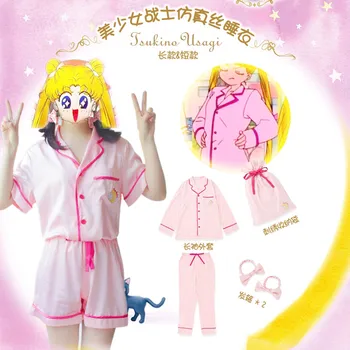 Women Pajamas Sailor Moon Rabbit Pajamas Usagi Tsukino Character Sleepwear Emulation Silk Soft Comfy Pink Short Sleeve Set
Women Pajamas Sailor Moon Rabbit Pajamas Usagi Tsukino Character Sleepwear Emulation Silk Soft Comfy Pink Short Sleeve Set