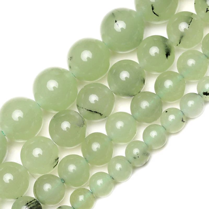 Wholesale Natural Genuine Green Prehnites Round Loose Stone Beads For Jewelry Making DIY Bracelet 15" 6 8 10 12 mm Pick Size 
Wholesale Natural Genuine Green Prehnites Round Loose Stone Beads For Jewelry Making DIY Bracelet 15" 6 8 10 12 mm Pick Size