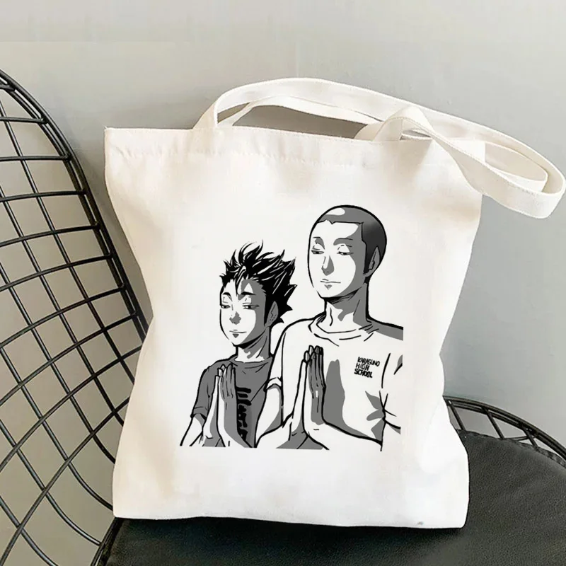 Haikyuu shopping bag shopper eco canvas cotton shopper bolsas de tela bag shoping reusable string net sacolas Haikyuu shopping bag shopper eco canvas cotton shopper bolsas de tela bag shoping reusable string net sacolas