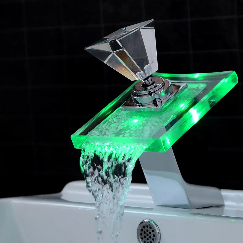 LED Basin Faucet Brass Waterfall Temperature Colors Change Bathroom Mixer Tap Deck Mounted Wash Sink Glass Taps New
LED Basin Faucet Brass Waterfall Temperature Colors Change Bathroom Mixer Tap Deck Mounted Wash Sink Glass Taps New