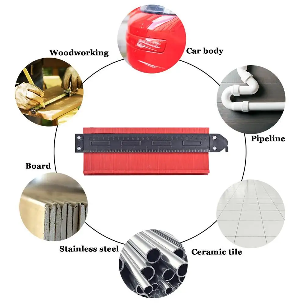 5 Inch Multi-function Plastic Profile Copy Shape Contour Gauge Contour Duplicator Profile Standard Pipe Tile Wood Marking Tool
5 Inch Multi-function Plastic Profile Copy Shape Contour Gauge Contour Duplicator Profile Standard Pipe Tile Wood Marking Tool