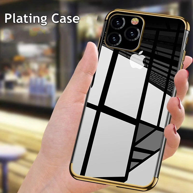 Plating Clear Case For iphone 11 pro max iphone 7 8 6s 6 s plus Soft Silicone Cover For iphone 11 XS XR XSMAX iphoneX 10 Cases
Plating Clear Case For iphone 11 pro max iphone 7 8 6s 6 s plus Soft Silicone Cover For iphone 11 XS XR XSMAX iphoneX 10 Cases