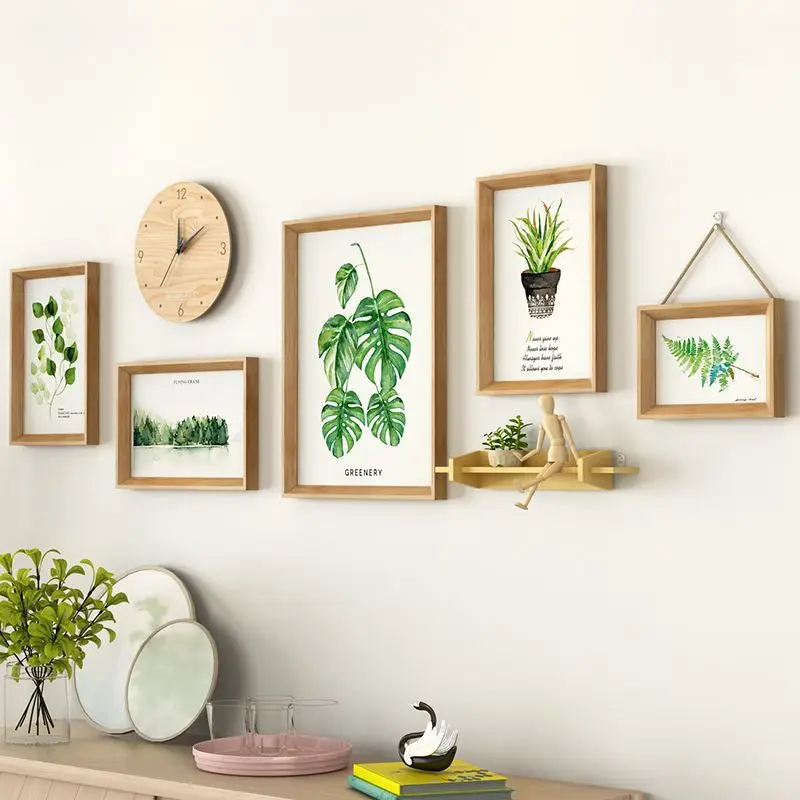 Green Plant Painting Photo Frame Combination 5 Pieces Hanging Wall Decoration Modern Style Picture Frames For Sofa Background
Green Plant Painting Photo Frame Combination 5 Pieces Hanging Wall Decoration Modern Style Picture Frames For Sofa Background
