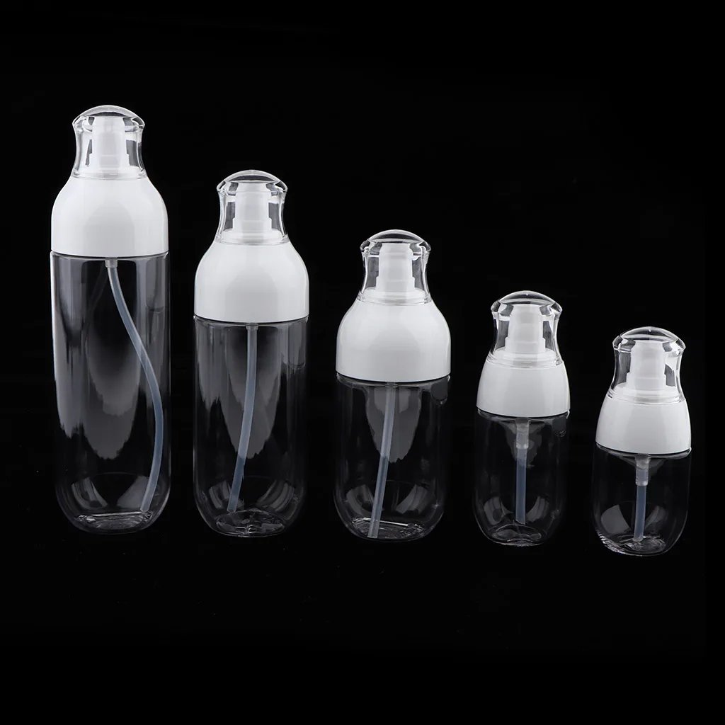 2Pcs/set Clear Travel Empty Cream Shampoo Lotion Pump Bottles with Lid for Refillable Cosmetic 2Pcs/set Clear Travel Empty Cream Shampoo Lotion Pump Bottles with Lid for Refillable Cosmetic