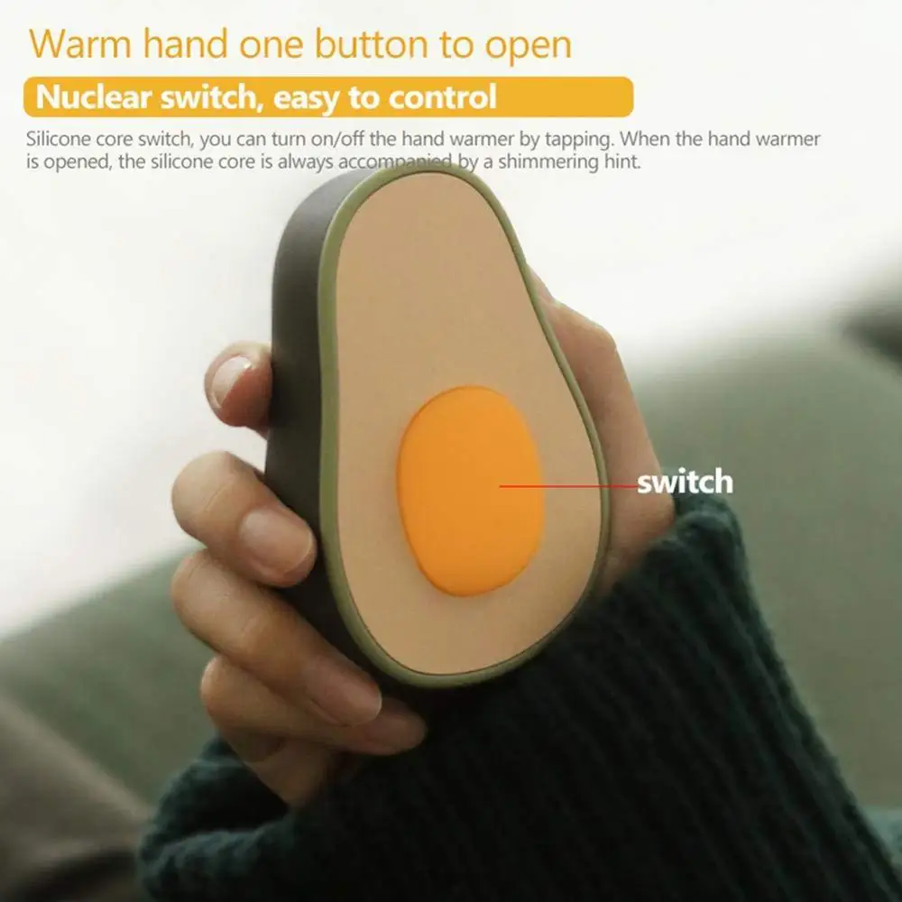 Cute Winter Mini Hand Warmer Portable USB Rechargeable Avocado 4000mAh Power Bank Quick Heating Pocket Handy Warmer Power Bank
Cute Winter Mini Hand Warmer Portable USB Rechargeable Avocado 4000mAh Power Bank Quick Heating Pocket Handy Warmer Power Bank