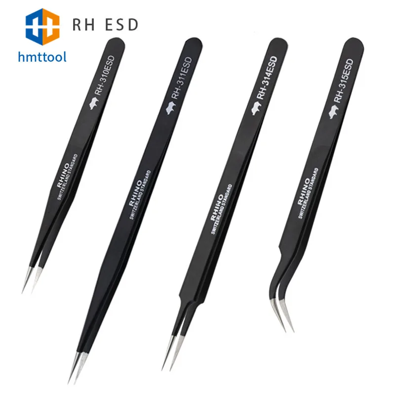 

Anti-Static High-Precision Super Hard RH-310 RH-311 RH-314 RH-315 ESD Tweezers Set For Repairing Watch Small Objects Tools