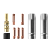 9pcs / set Welding Fitting Nozzle MIG MB-15AK Welding cover Thrust Adjustment Copper Gas Connector Holder Set Household Tools
9pcs / set Welding Fitting Nozzle MIG MB-15AK Welding cover Thrust Adjustment Copper Gas Connector Holder Set Household Tools