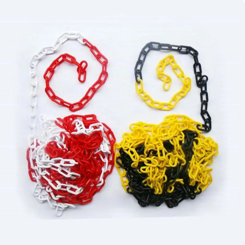 Plastic Warning Chain Road Warning Block Barrier Plastic Chain For Traffic Crowd Parking Control Dock Plastic Chain (12)