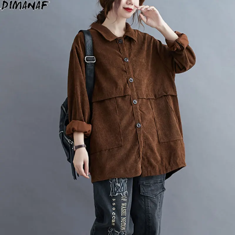 DIMANAF Plus Size Women Coats Solid Corduroy Jacket Cardigan Vintage Jackets Spliced Warm Autumn Lapel Coats New 2020 Outerwear 
DIMANAF Plus Size Women Coats Solid Corduroy Jacket Cardigan Vintage Jackets Spliced Warm Autumn Lapel Coats New 2020 Outerwear