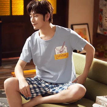 New Style Spring And Summer Pajamas Men Pure Cotton Short Sleeve Korean-Style Casual Tracksuit Ins-Style Students Loose-Fit
New Style Spring And Summer Pajamas Men Pure Cotton Short Sleeve Korean-Style Casual Tracksuit Ins-Style Students Loose-Fit