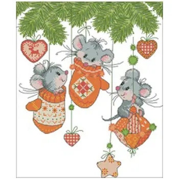 Little mouse in christmas gloves Counted Cross Stitch 11CT 14CT 18CT DIY Chinese Cross Stitch Kit Embroidery Needlework Sets
Little mouse in christmas gloves Counted Cross Stitch 11CT 14CT 18CT DIY Chinese Cross Stitch Kit Embroidery Needlework Sets